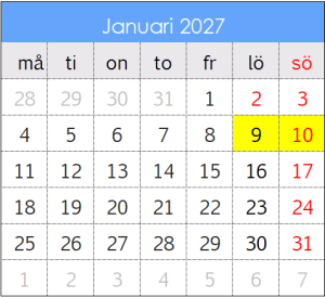 AM-kurs 9-10 januari 2027